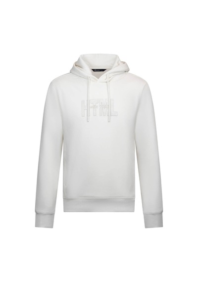 Hatemoğlu Beyaz Regular Fit Pamuklu Kapüşonlu Kanguru Cepli Sweatshirt 30250 Beyaz