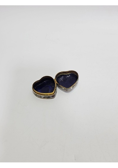 Antika Cloisonne Minyatür Kutu 4,6x4,6cm 084