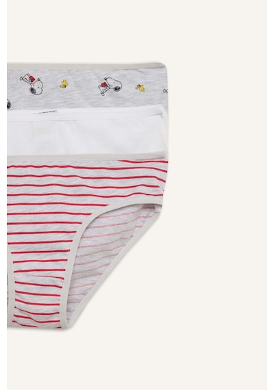Defacto Snoopy Baskılı Penye 3lü Slip Külot Kız Çocuk H0183a826spwt34 Beyaz-wt34