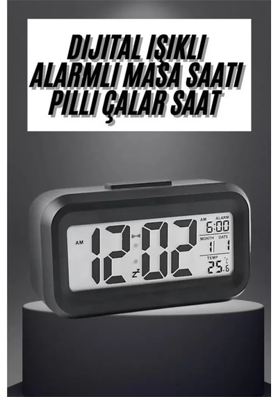 Masaüstü Saat Takvim Termometre Beyaz Siyah Timya/go1395 198425 Diğer