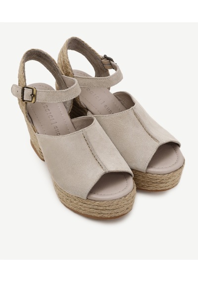 Yargıcı Hasır Toka Detaylı Yüksek Deri Espadril 25ykay4031x 017 Bej