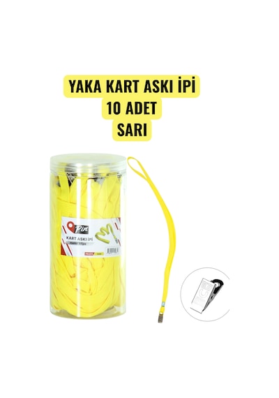 Yaka Kart Askı İpi 10 Adet Sarı