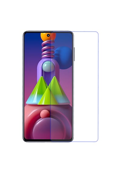 Samsung Uyumlu Galaxy M51 Arka Kapak Silikon Kılıf + Temperli Cam Ekran Koruyucu