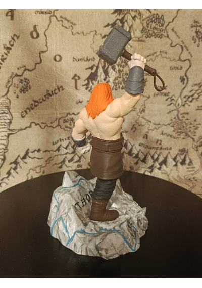Heykel3d Özel Tasarım Thor Figürü 20 Cm Gök Gürültüsü Tanrısı Detaylı El Boyaması Koleksiyonluk Heykel 20 CM