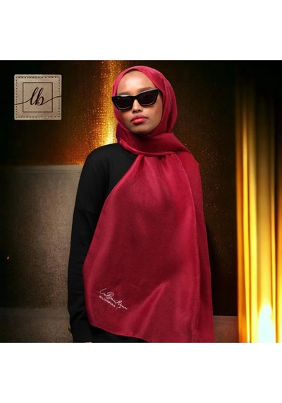 La Boutique Simli Şal - Bordo - 70x190 Çok Renkli