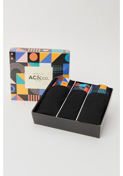 AC&Co / Altınyıldız Classics Erkek Siyah  3'lü Özel Kutulu Boxer Paketi Siyah