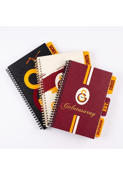 Bakgelal Galatasaray Gslisanslı Spiralli Ayraçlı Not Defteri Sarı Lacivert Taraftar Defteri 1 Adet - 9076066533050 Kırmızı - Sarı
