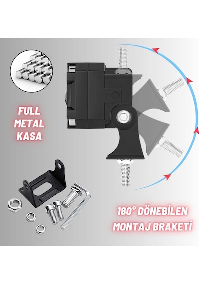 2 Adet Led Spot Işık Ve Sarı Beyaz Projektör Lens 3 Gözlü Dikdörtgen Baykuş Led Off Road Lamba Motosiklet