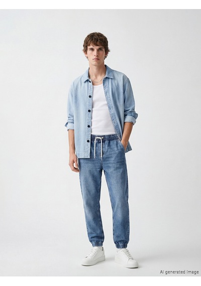 Lcw Jeans İndigo Jogger Fit Erkek Jean Pantolon