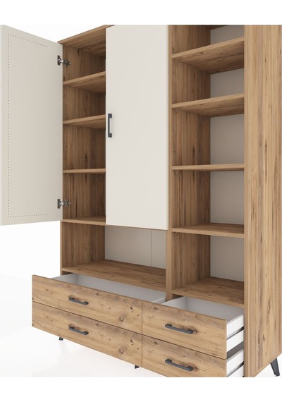 Hyperion Dolap 10 Raflı 4 Çekmeceli 2 Kapaklı 132x44x195 Çam-aytaşı/çam Aytası/atlas Çam Hyperion Dolap 10 Raflı 4 Çekmeceli 2 Kapaklı 132x44x195 Çam-aytaşı/çam Aytası/atlas Çam