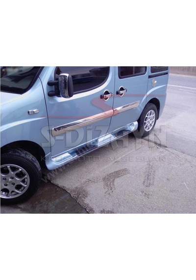 S-Dizayn  Fiat Doblo Krom Yan Kapı Çıtası 4 Prç 2006-2010 Geniş