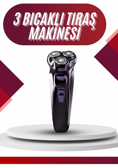 3 - 253 - Bıçaklı Döner Başlıklı Sakal Sıfır Alma Tıraş Makinesi Profesyonel - Spt-gld - Paslanmaz Çelik Diğer