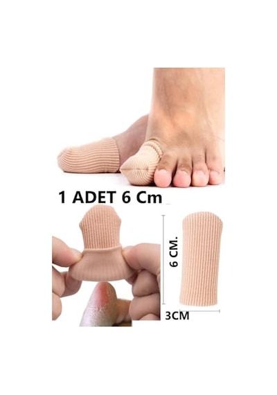 Tr Adet 6 Cm Ayak Başparmak Kemik Koruyucu Tırnak Batması Için Kumaş Kaplı Silikon Tüp Nasır Koruyucu Kumaş Kap