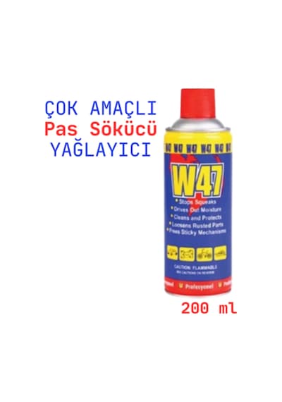 W47 Pas Sökücü Ve Yağlayıcı Sprey 200 Ml Çok Amaçlı Koruyucu, Temizleyici Ve Gıcırtı Önleyici Ya