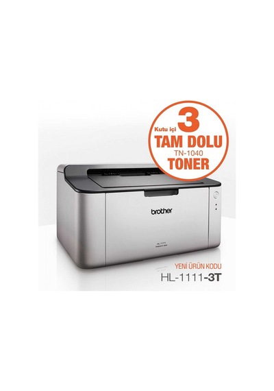 Brother HL-1111-3T A4 Siyah Laser Yazıcı USB 2.0 Demo + 2 Tonerli