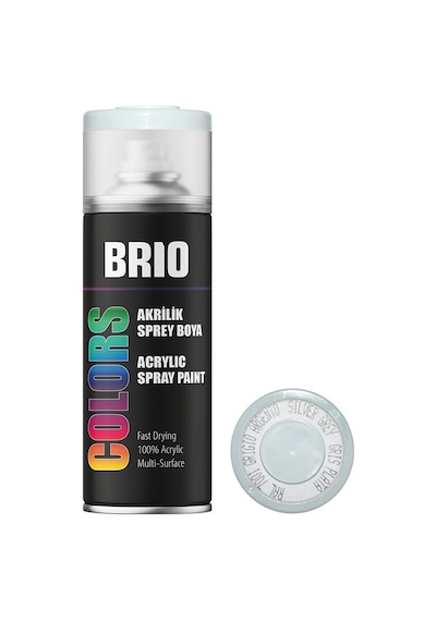 Brio Sprey Boya Akrilik Gümüş Gri B7001 400 ML