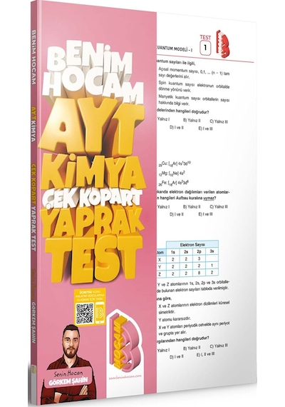 2023 AYT Kimya Çek Kopar Yaprak Test -  Benim Hocam Yayınları