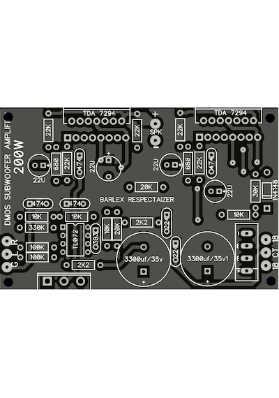 200 Watt Subwoofer Amfi Devresi Tda7294 Mavi