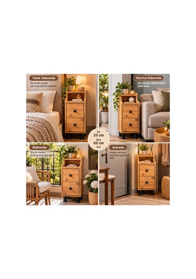Çok Amaçlı Modern Yan Sehpa Organizer Yatak Odası Komodin 25cm Ahşap Görünümlü Ev Tamamlayıcı Kahverengi - 926882295 Kahverengi Çok Amaçlı Modern Yan Sehpa Organizer Yatak Odası Komodin 25cm Ahşap Görünümlü Ev Tamamlayıcı Kahverengi - 926882295 Kahverengi
