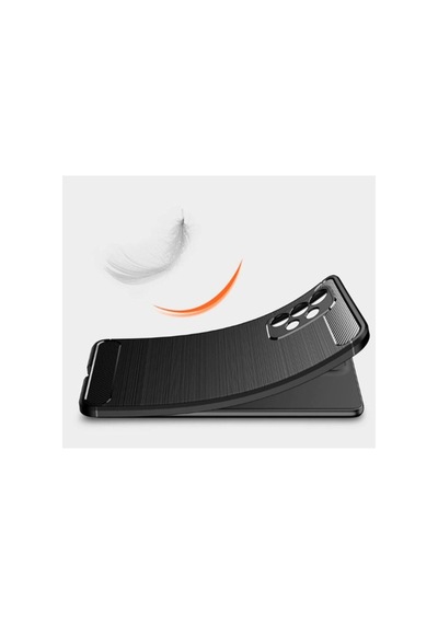 Microcase Samsung Uyumlu Galaxy A23 Brushed Carbon Silikon Kilif -Siyah 543378078