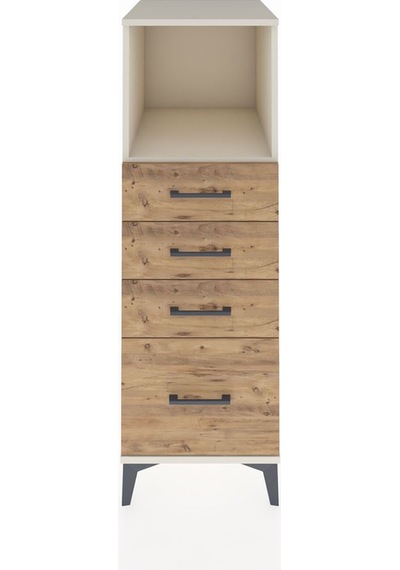 Kronos Dolap Tek Raflı 4 Çekmeceli 44x59x134 Aytaşı-çam Aytaşı