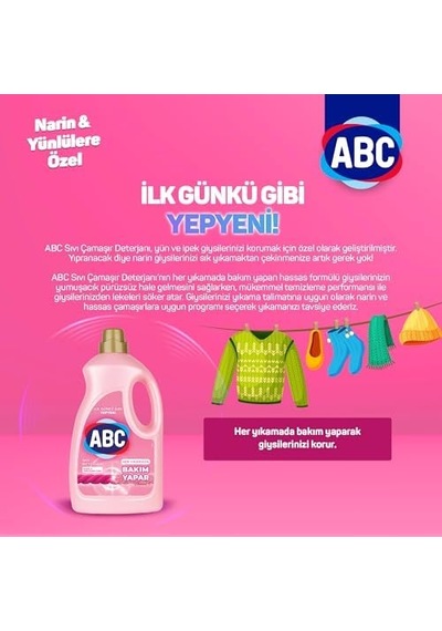 Abc Deterjan Sıvı Çamaşır Deterjanı Narinler 3 L 1