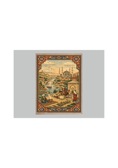 Doğal Ahşap Çerçeveli Tek Parça Dekoratif Tablo Çok Renkli - 844526448 Çok Renkli