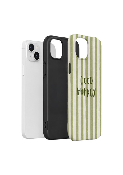 Apple iPhone Uyumlu 15 Vorian Çift Katmanlı Kılıf Good Energy Olive
