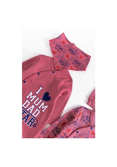 Babymod I Love Mum & Dad Baskılı 2'Li Bebek Tulum Takım