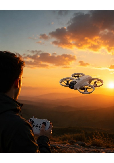 Mey İthalat Çift Bataryalı Kameralı Mini Drone Işıklı Akıllı Uçuş Sistemi
