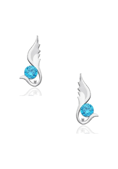Chavin Topaz Melek Kanadı 0.02 Carat Gümüş Küpe Ey48 Beyaz