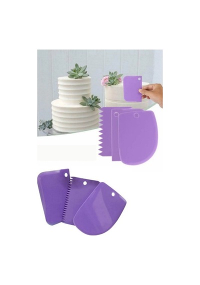 Hamur Spatulası &amp 3& 39 Lü Kesme Kazıma Dekorasyon Seti Silikon Beyaz Diğer