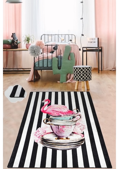 Cup Of Flamingo Djt 120X180 Cm Kaymaz Dekoratif Halı