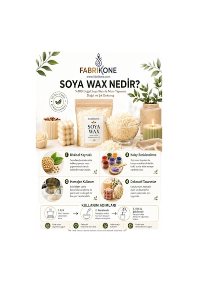 Premium Mum Yapım Hobi Seti - Soya Wax 250 Gr - Tekli Toz Mum Boyası - Sarı Bkfabsw2501sr Karışık