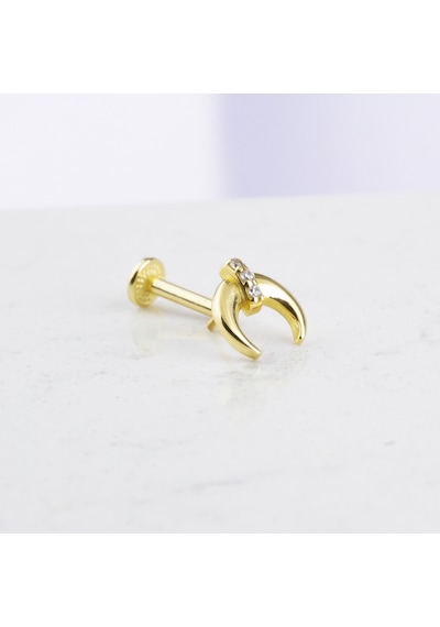 Glorria Altın Hilal Tragus Piercing Altın