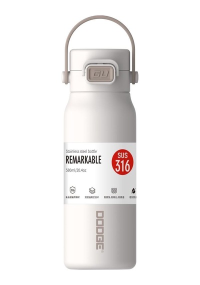 Dodge Çelik Termos Matara 580ml Beyaz Beyaz