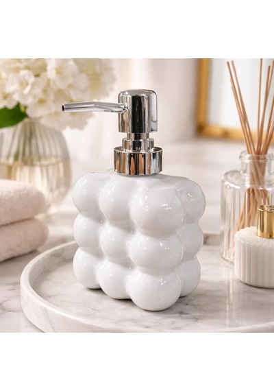 Bubble Cam Sıvı Sabunluk, 300 Ml - Beyaz, 9,5x6,5x15 Cm Beyaz Çok Renkli