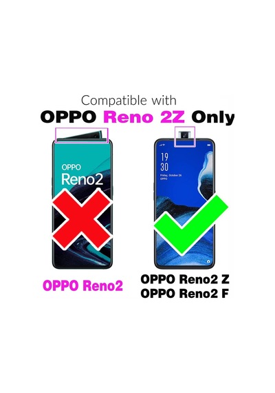 Teknomoda Oppo Reno 2Z Kılıf Boyun Omuz Askılı iPli Anti Şok Köşe Korumalı Şeffaf Silikon