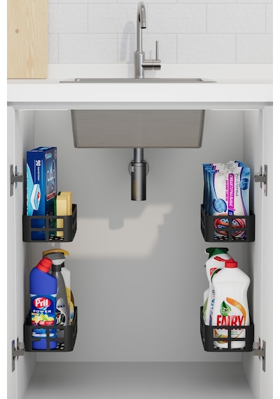 Buççin Online Mağaza 1 Adet Evo 2 Li Yapışkanlı Duvar Organizer Siyah Banyo & Duş Rafı Seti Şampuanlık & Sabunluk Pla Çok Renkli