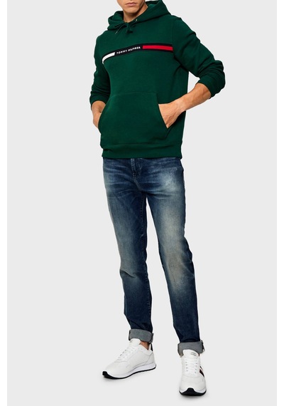 Tommy Hilfiger Erkek Sweat Mw0mw37361 L6k Yeşil Yeşil
