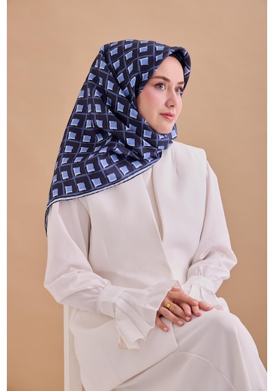 Silk Home Twill İpek Eşarp 11474 - 90 X 90 / Lacivert,indigo-26 Lacivert,indigo-26