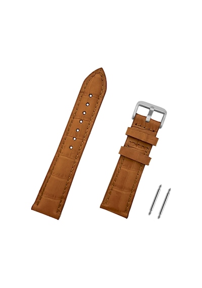 18 MM Kahverengi Taba Kroko Hakiki Deri Saat Kordonu Kayış