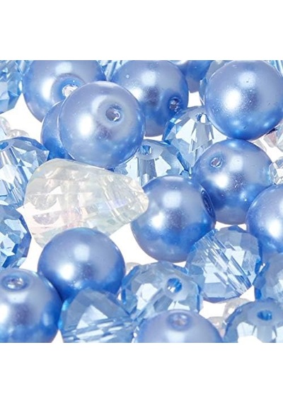 Nostalgic Christmas Beaded Crystal Ornament Kit-blue Crystal Ice Drops -nchbok-022