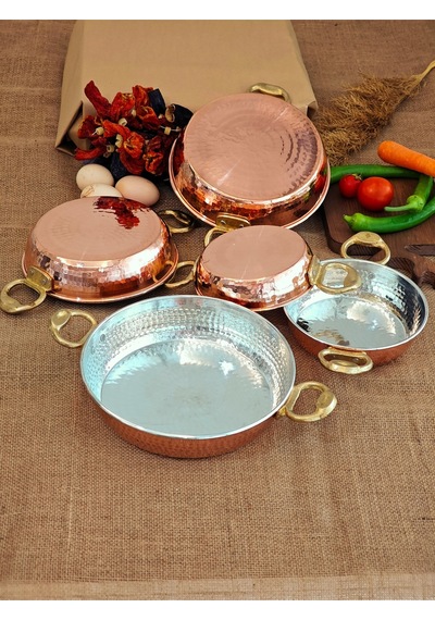 Moda Bakır Bakır Sahan Seti 5'li Diğer