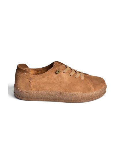 Fox Shoes V999060502 Taba Hakiki Deri Süet Kadın Spor Ayakkabı Sneakers