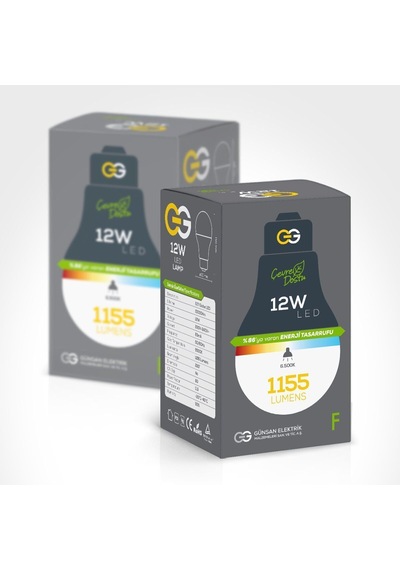Günsan 3'lü Led Ampul 12w Beyaz Işık E27 6500k 1155 Lümen 3 Adet
