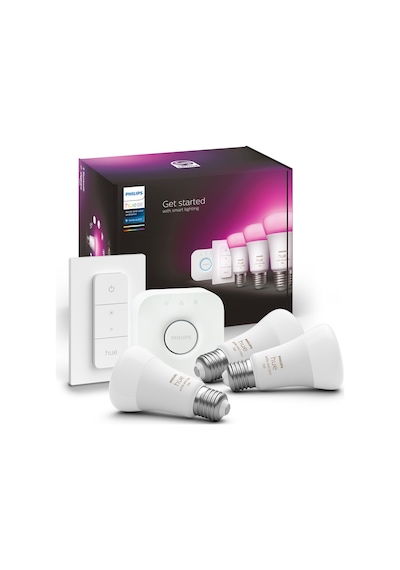 Philips HueWCA 9-75W E27 Renkli Akıllı Ampul 3'lü Başlangıç Seti (Kumandalı)
