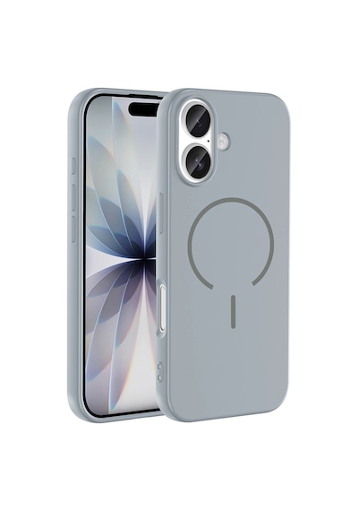Apple iPhone Uyumlu 17 Kılıf Magsafe Destekli Kamera Korumalı Yumuşak Silikon Pazarplus Titanyum-Gri