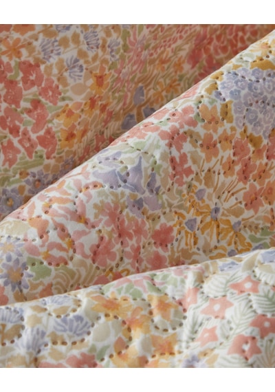 Fleur Multicolore Çift Kişilik Çok Amaçlı Örtü 200x220 Cm Yavruağzı