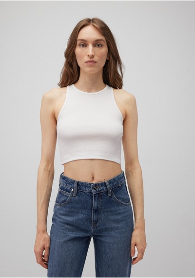 Mavi - Halter Yaka Beyaz Atlet 1612585-70057